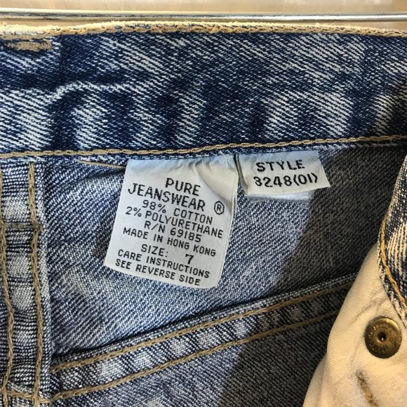 Vintage 80's  Acid Wash High Waist Mom Jeans Bows - Picture 9 of 10